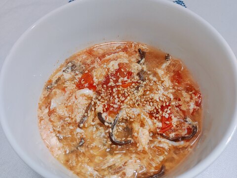 トマトと春雨の中華スープ